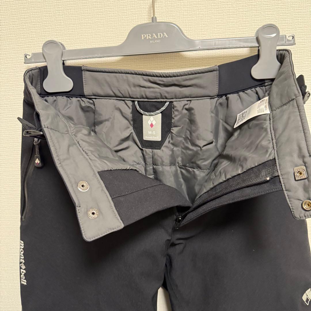 美品　モンベル ドライテックインシュレーテッドパンツ レディース M-Sブラック