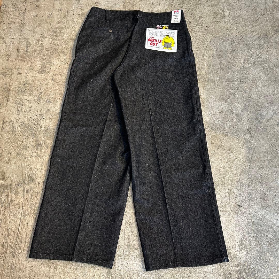 新品 BENDAVIS GORILLA CUT ゴリラカットパンツ 黒 W34