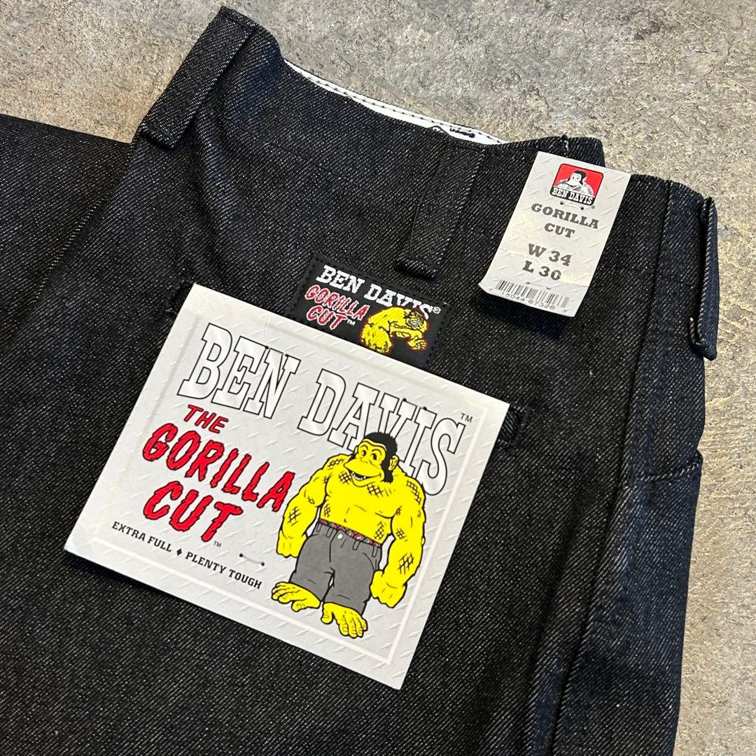 新品 BENDAVIS GORILLA CUT ゴリラカットパンツ 黒 W34