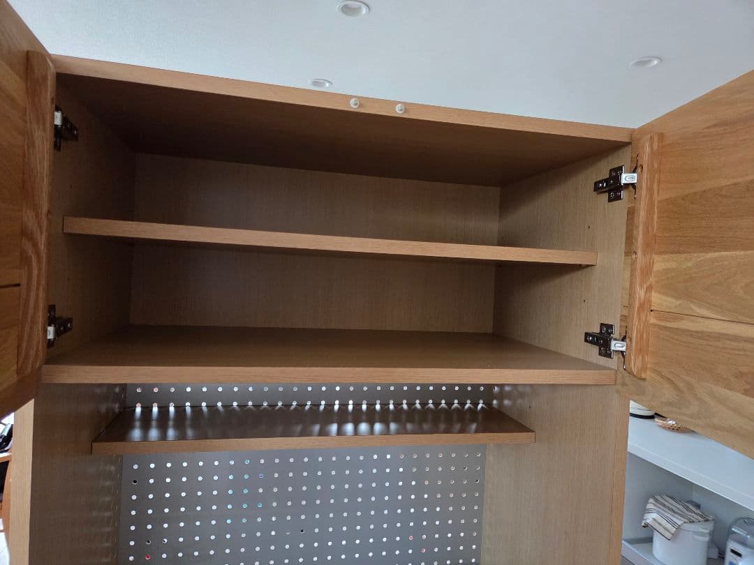 【送料込】unico ヒュッテ　オーク　レンジボード　キッチンボード