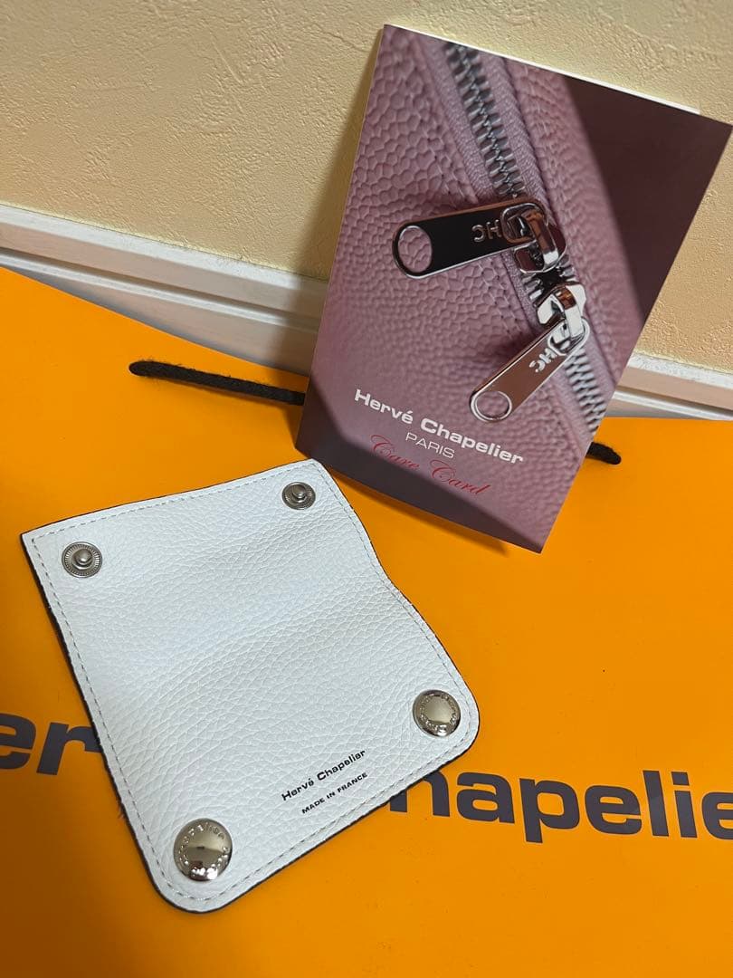 Hervé Chapelier ホワイトレザーグリップとミラーセット