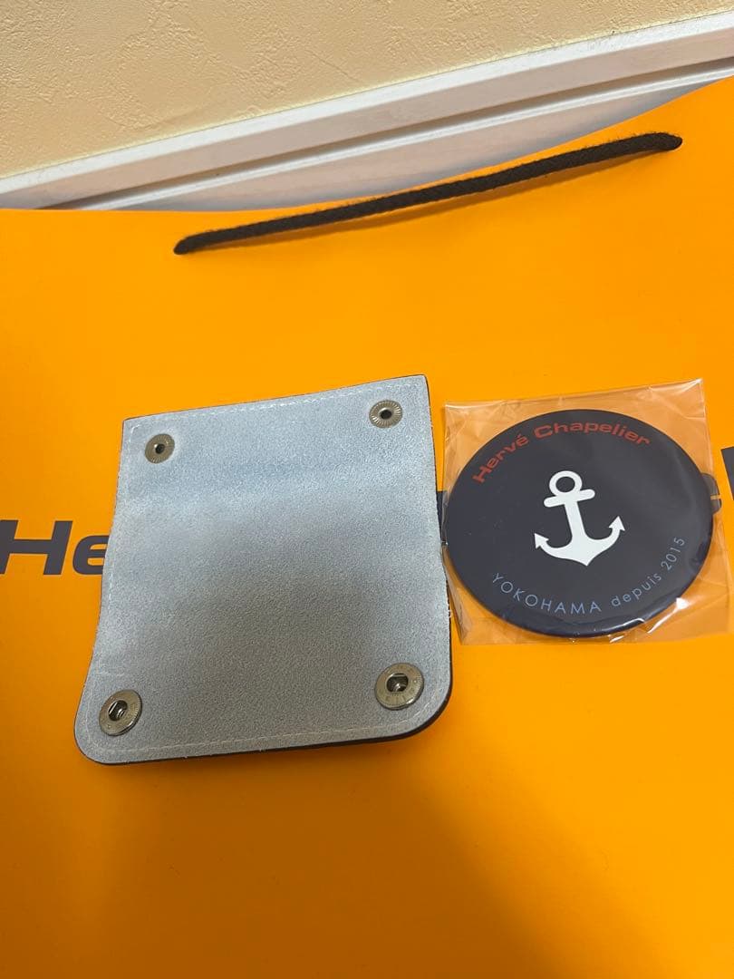 Hervé Chapelier ホワイトレザーグリップとミラーセット