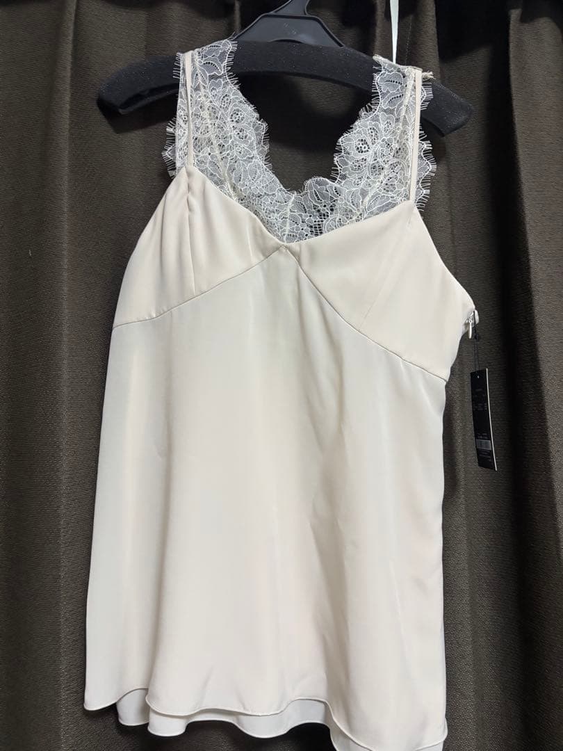 新品未使用⭐️anuans レーストリムカップインキャミソール　アイボリー