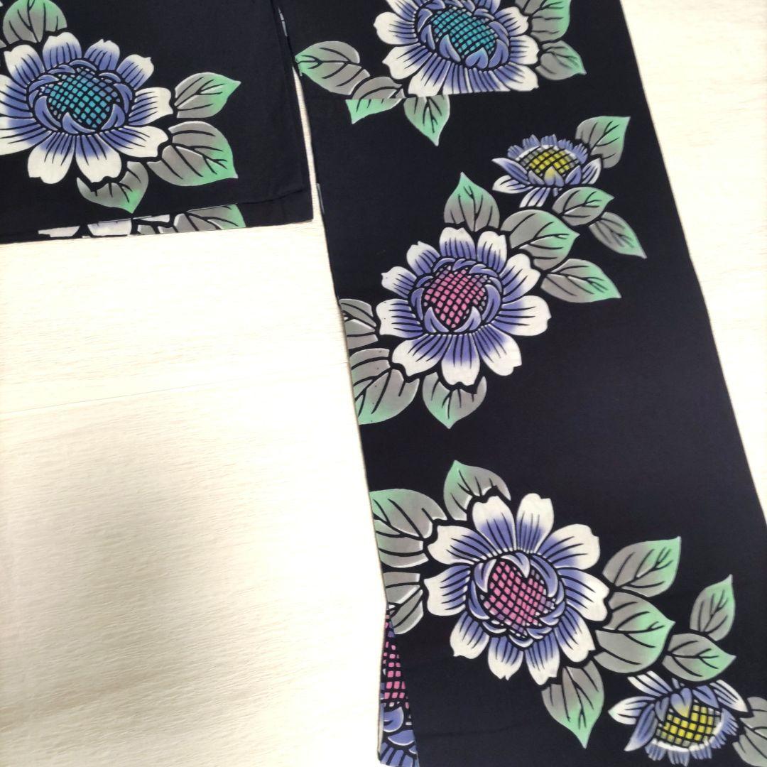 竺仙　浴衣　木綿　注染浴衣　ひまわり