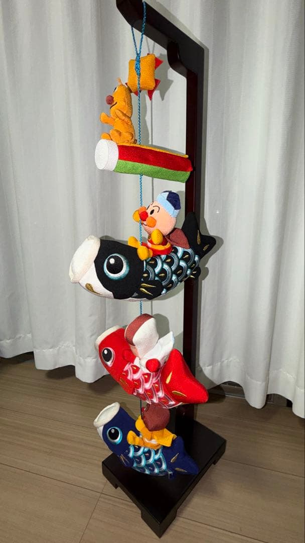 アンパンマン 鯉のぼり　室内用 節句　高さ約90cm