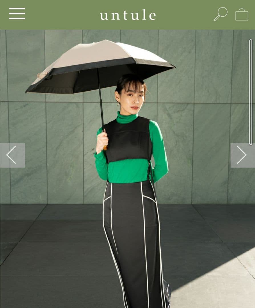 untule アントゥーレ 3段コンパクト 折りたたみ日傘(50cm)