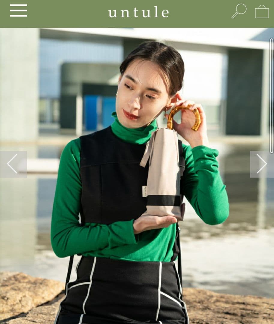 untule アントゥーレ 3段コンパクト 折りたたみ日傘(50cm)