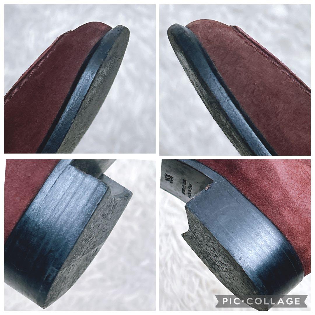 HERMES Hマーク スエード　革　ローファー　パンプス　ブラウン 35.5