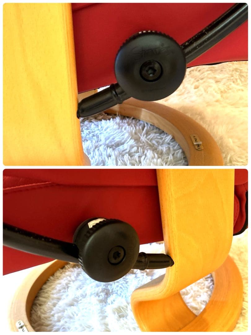 極美品　EKORNES リクライニングチェア 赤