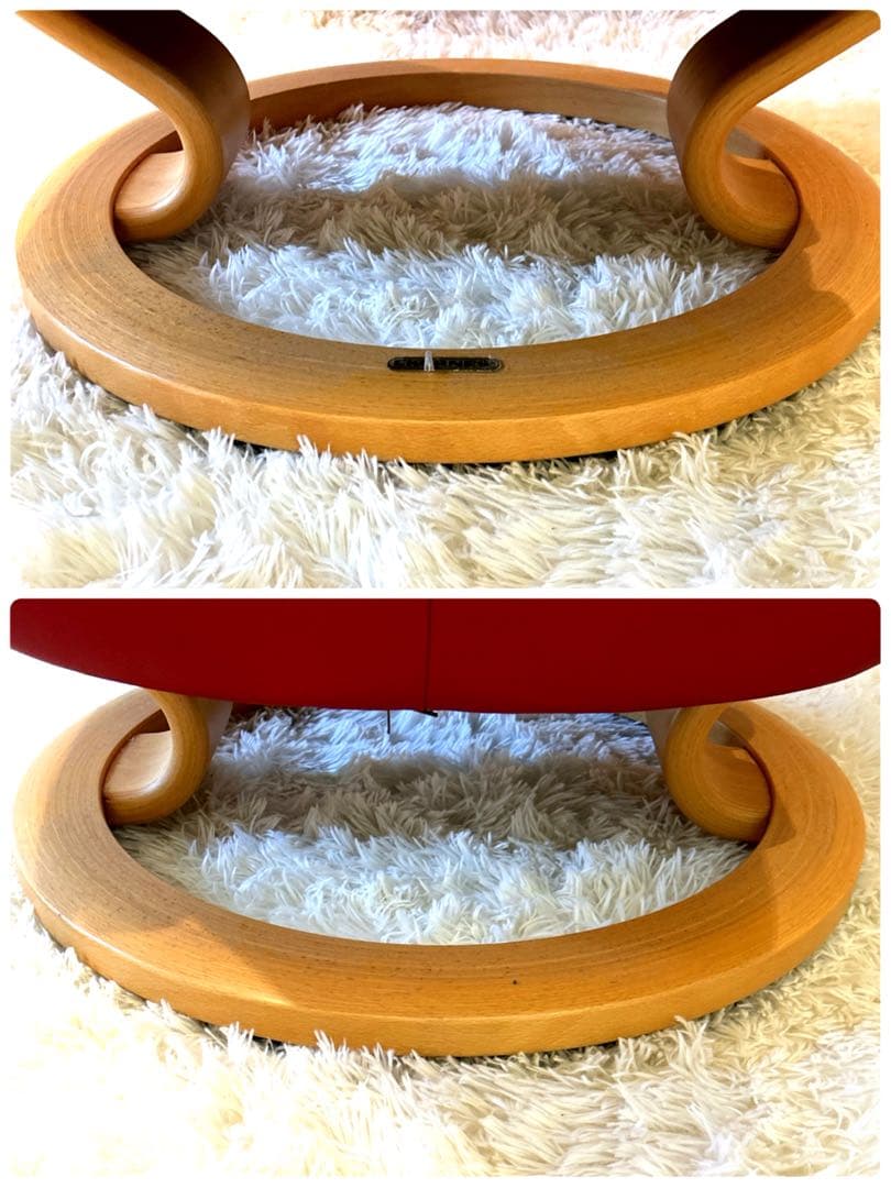 極美品　EKORNES リクライニングチェア 赤