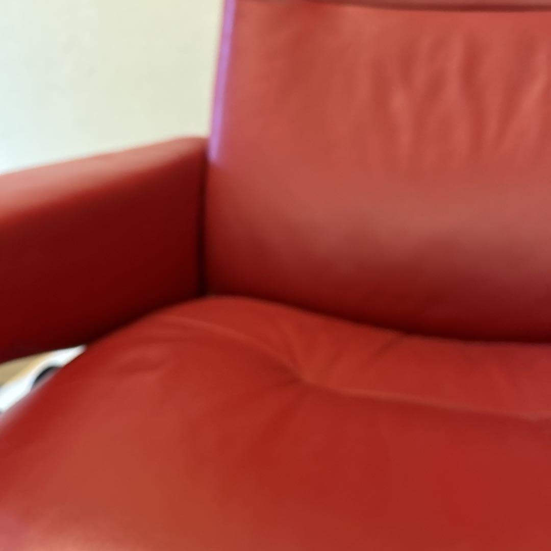 極美品　EKORNES リクライニングチェア 赤