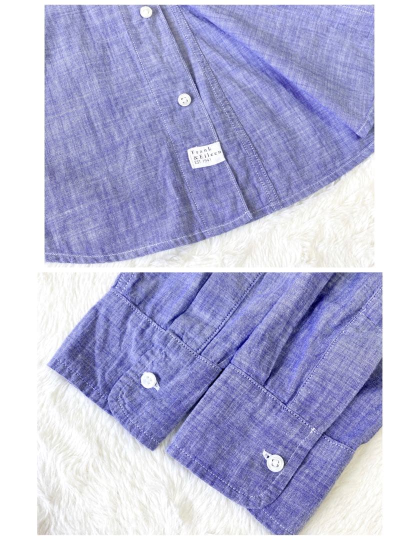 ✨美品✨フランク&アイリーン BARRY スキッパーシャンブレーシャツ USA