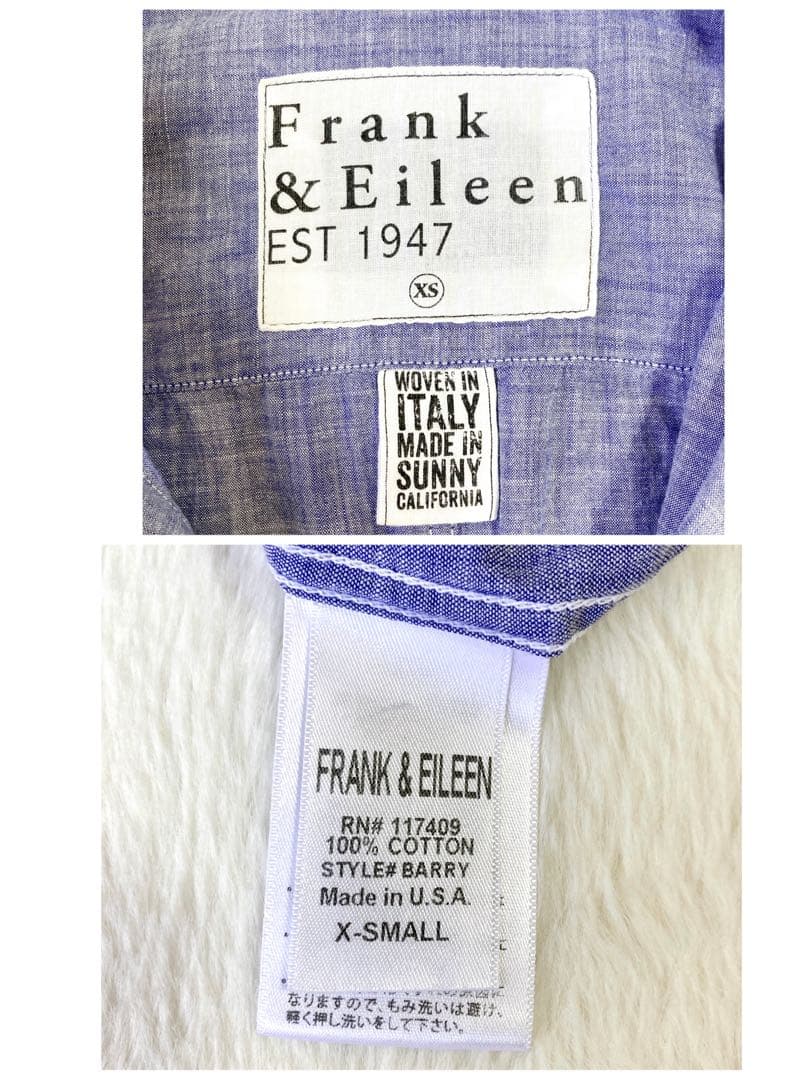 ✨美品✨フランク&アイリーン BARRY スキッパーシャンブレーシャツ USA