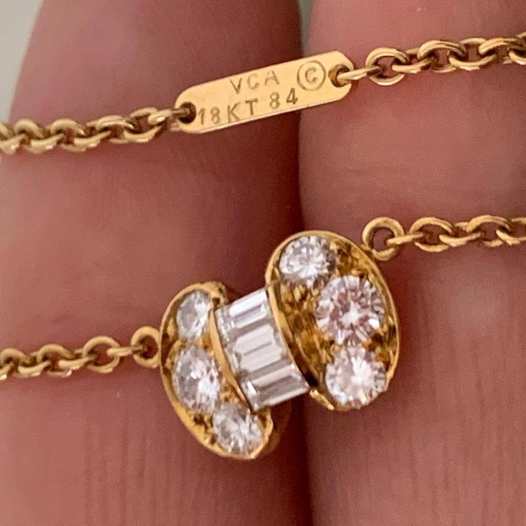 ヴァンクリーフ＆アーペル セレスティン K18YG ダイヤモンド ネックレス