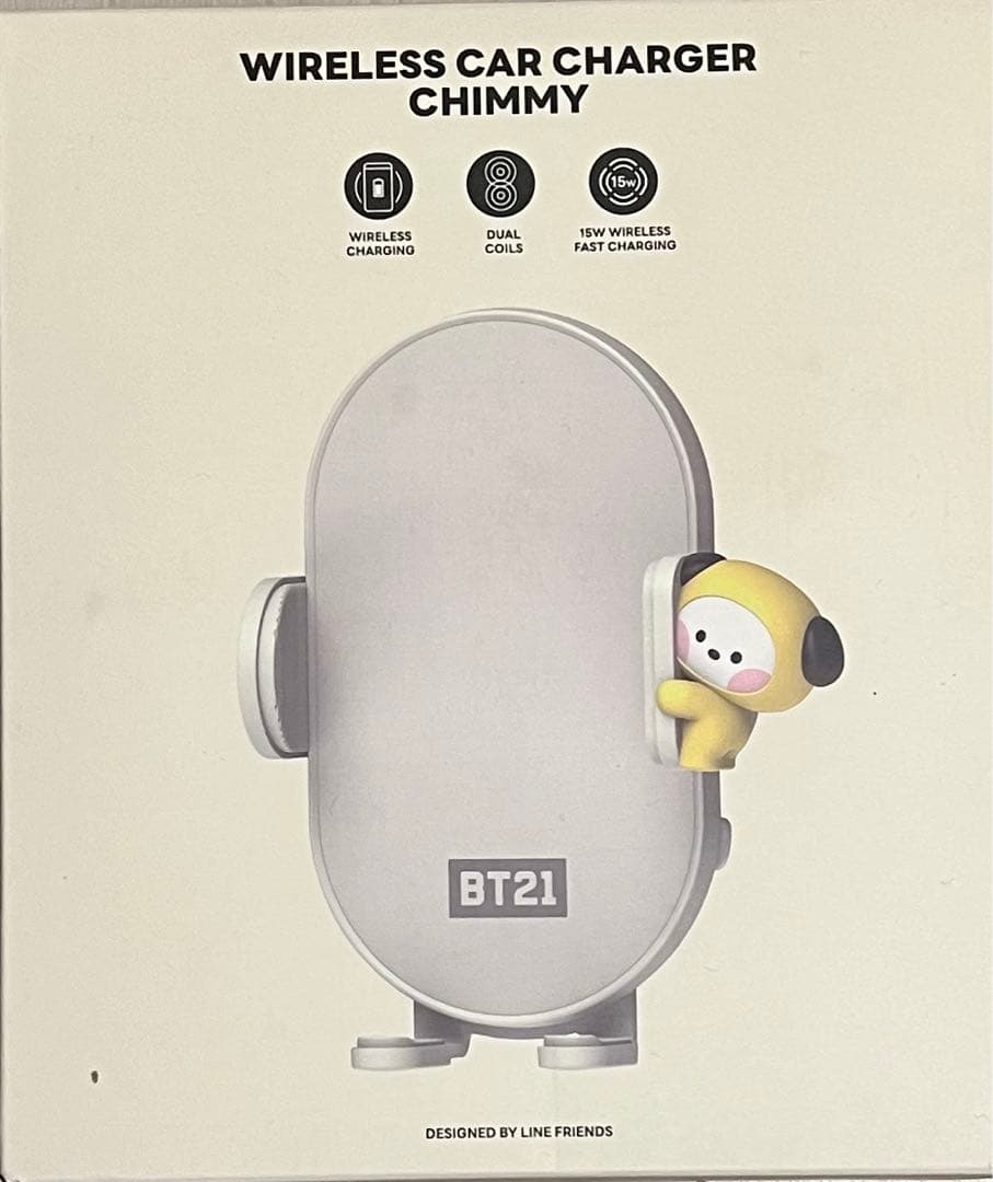 LINE FRIENDS BT21 CHIMMY 車用ワイヤレス高速充電スタンド