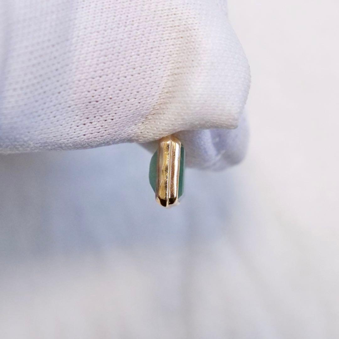 agete K10 エメラルド チャーム ペンダント