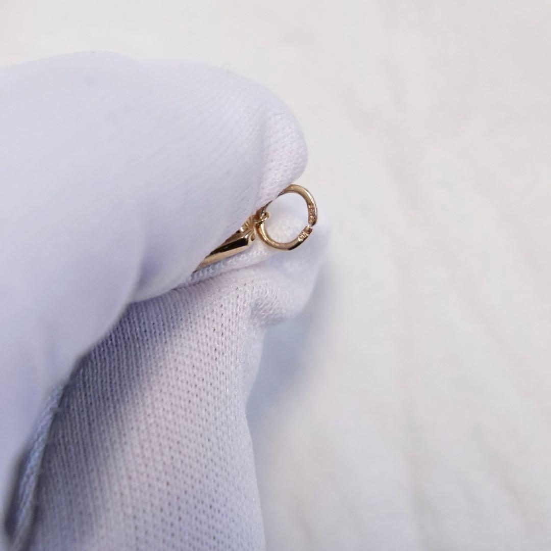 agete K10 エメラルド チャーム ペンダント