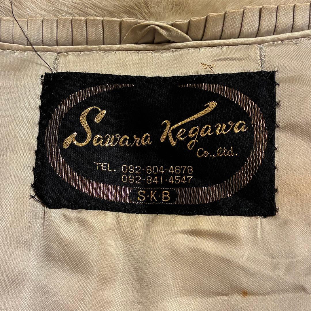 Lサイズ相当 サファイアミンク 毛皮コート グレー