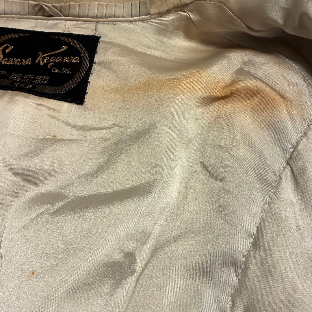 Lサイズ相当 サファイアミンク 毛皮コート グレー