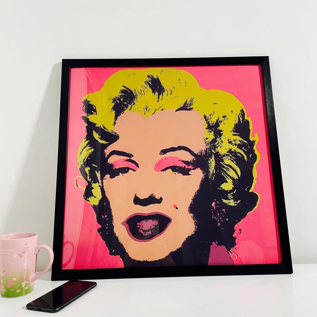 【額付50cm×50cmポスター】アンディ ウォーホル 「マリリンモンロー」①