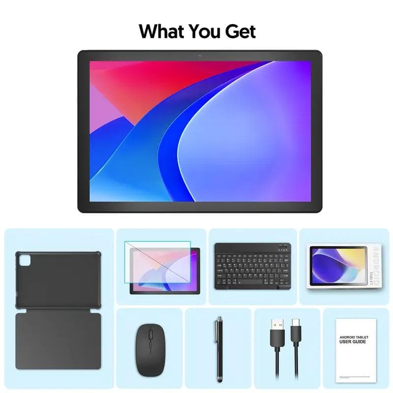 【新品未使用】 Android 15 10インチ タブレット 12GB