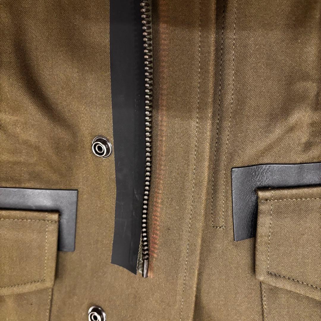 ベルルッティ　フィールドジャケット　アウター　レザートリム　44