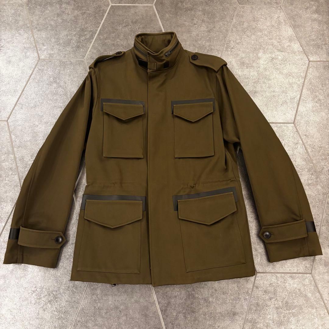 ベルルッティ　フィールドジャケット　アウター　レザートリム　44