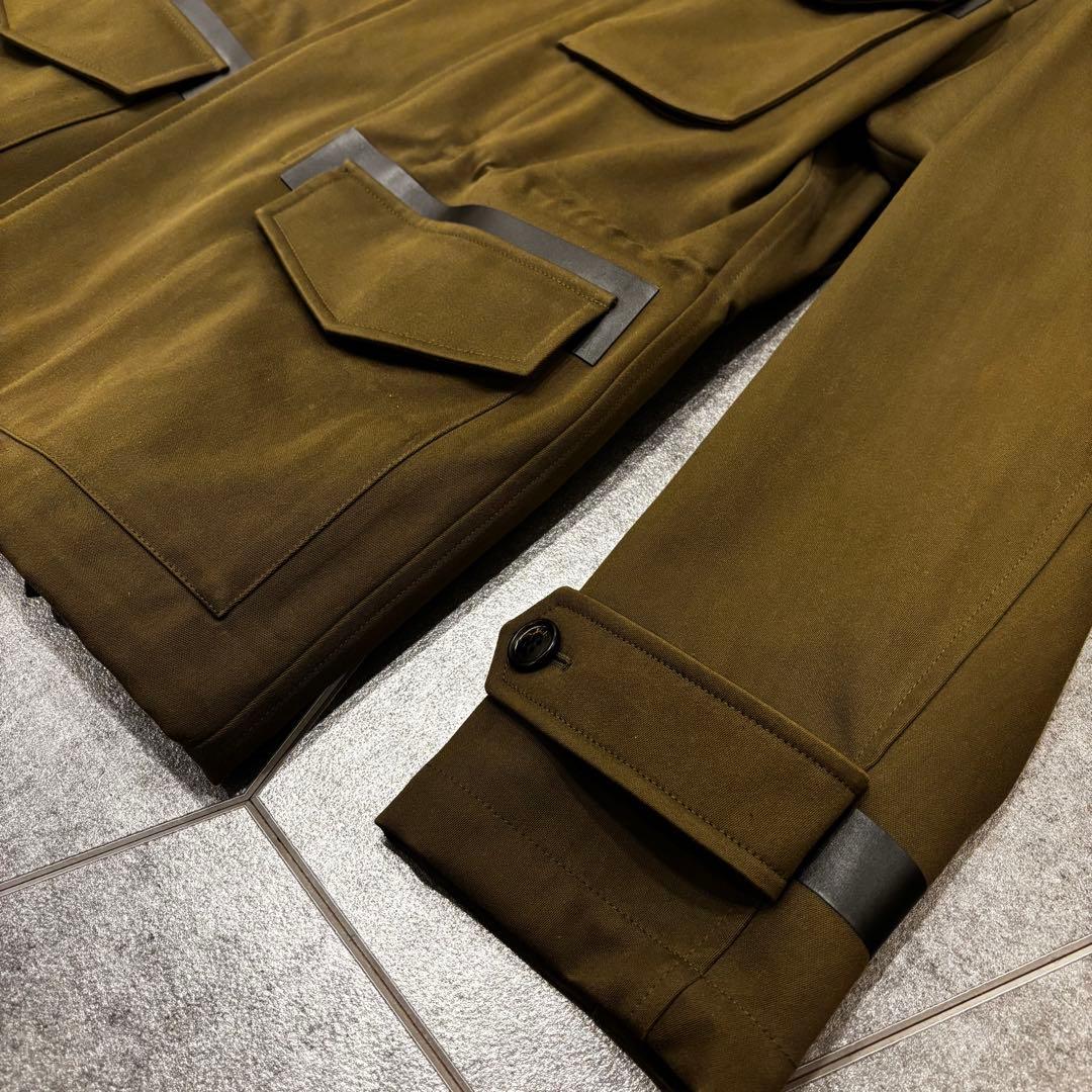 ベルルッティ　フィールドジャケット　アウター　レザートリム　44