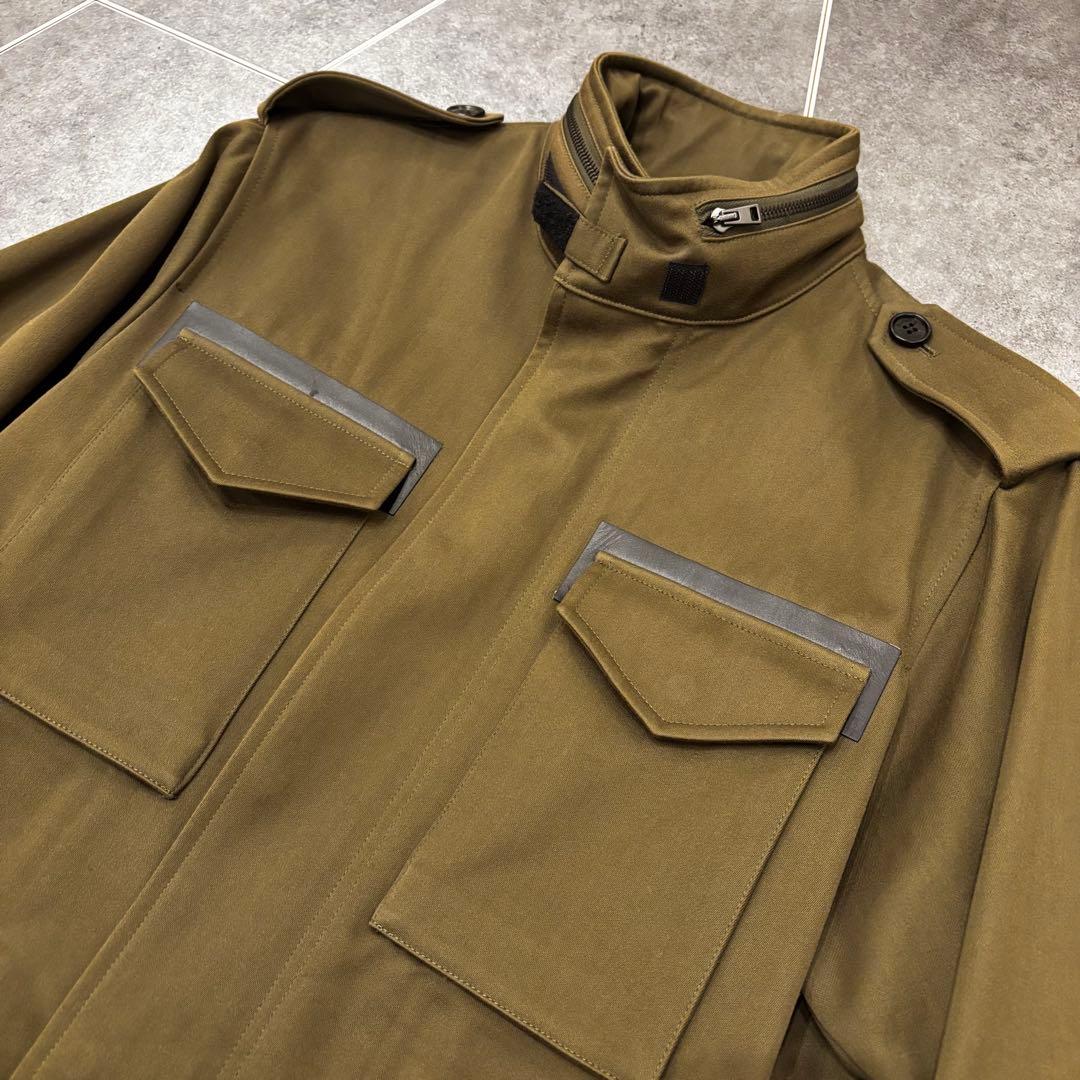 ベルルッティ　フィールドジャケット　アウター　レザートリム　44