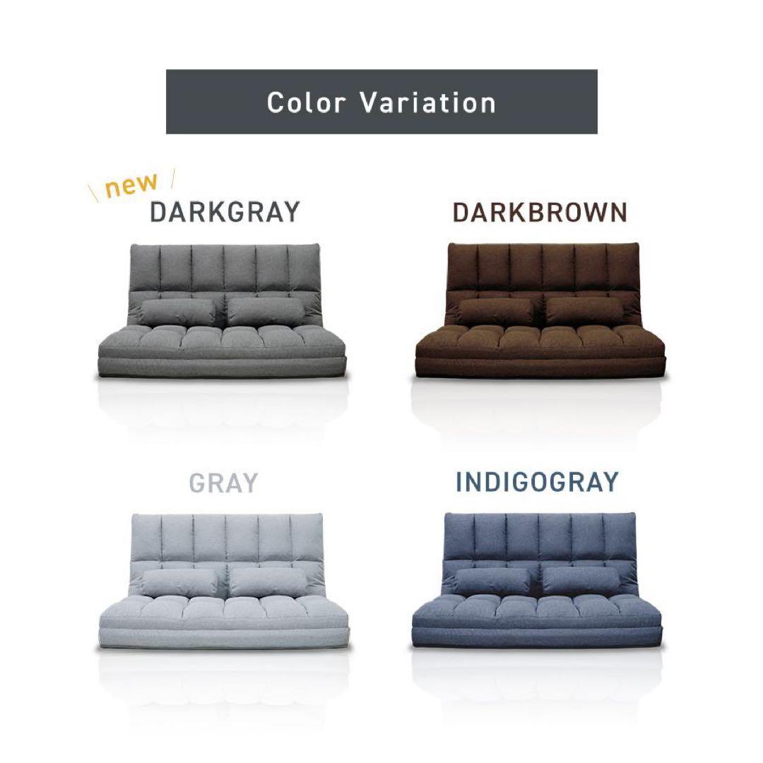 【新品】ソファーベッド 2人掛け ローソファー 折りたたみ 幅130cm