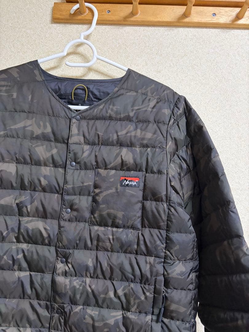 NANGA × CLEF限定コラボ ダウンカーディガン カモフラ メンズS