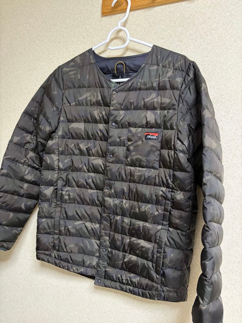 NANGA × CLEF限定コラボ ダウンカーディガン カモフラ メンズS