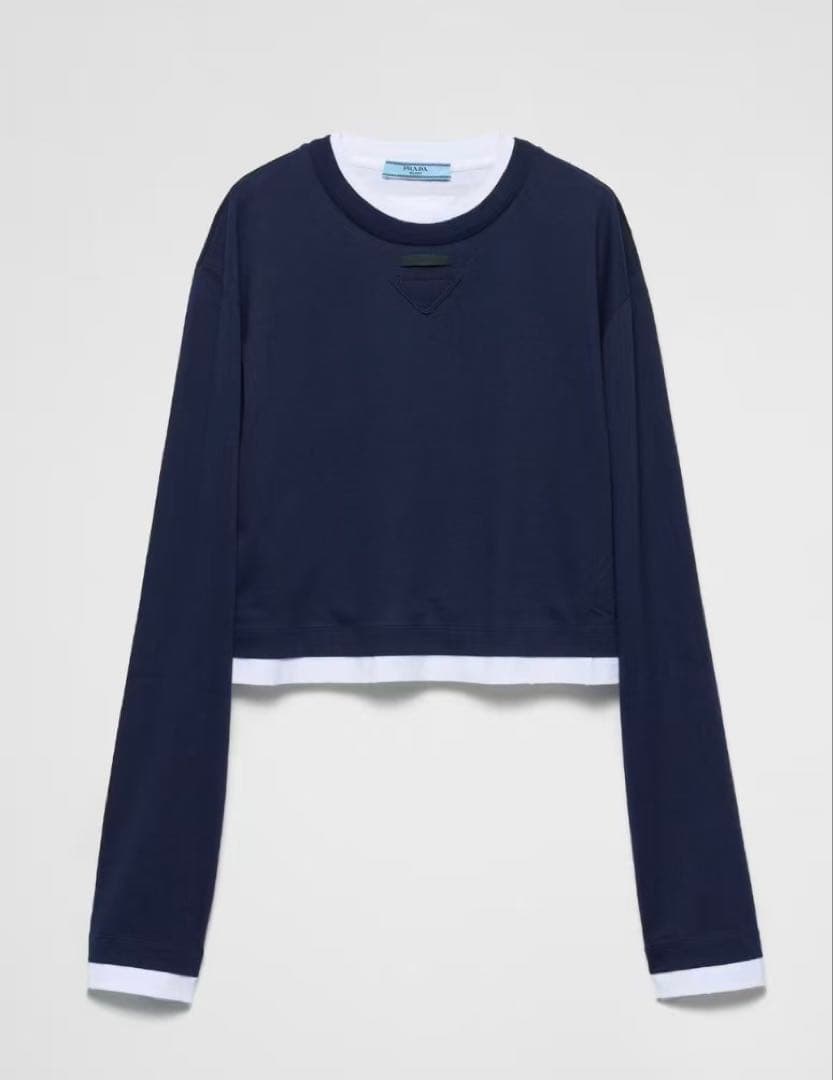 プラダ　PRADA 長袖 ジャージー Tシャツ