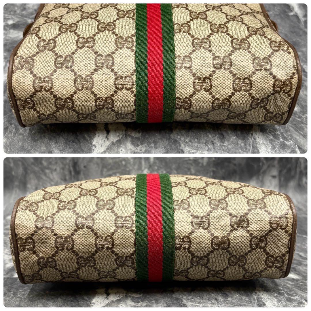 ✨極美品✨GUCCI シェリーライン GG レザー クラッチバッグ ブラウン