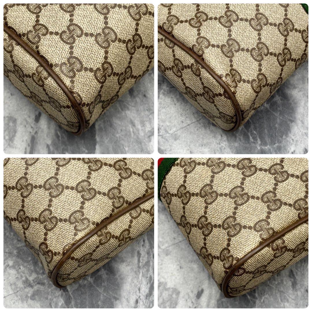 ✨極美品✨GUCCI シェリーライン GG レザー クラッチバッグ ブラウン