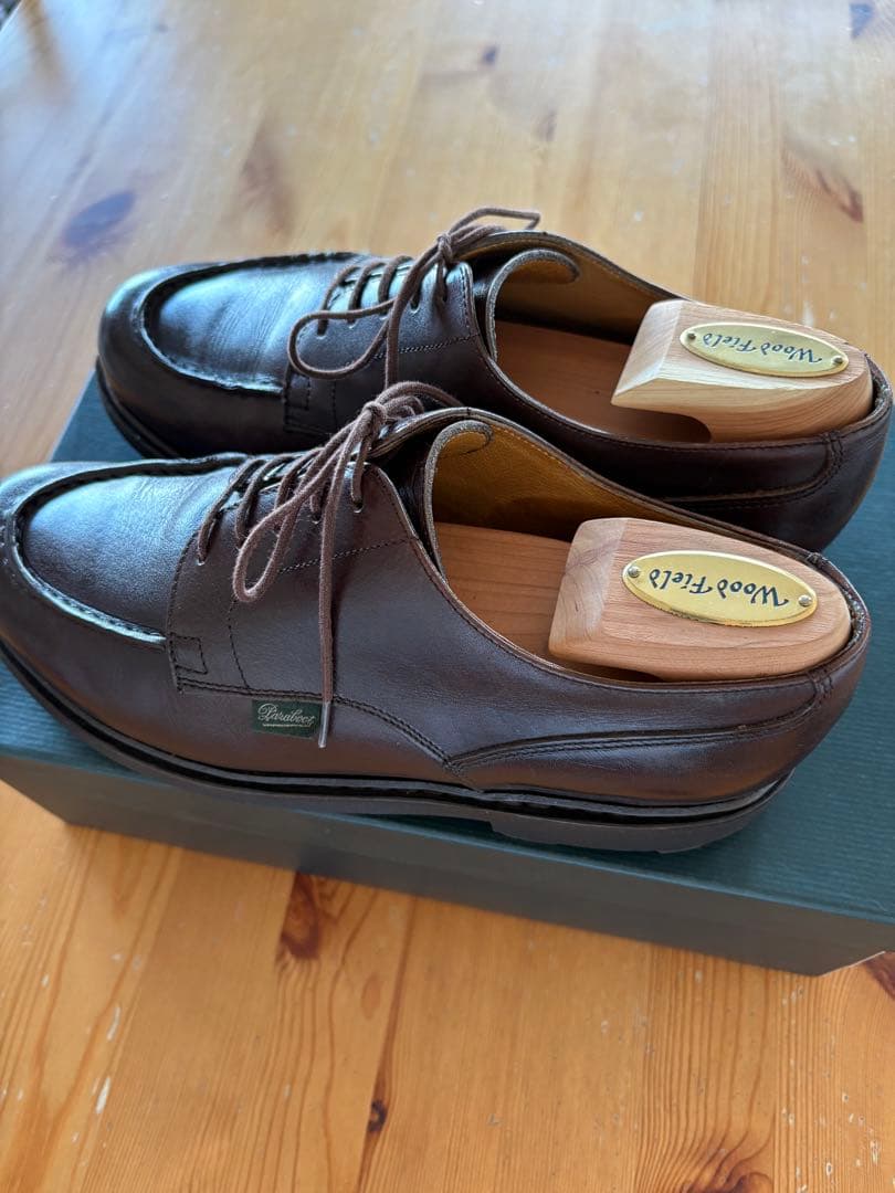 パラブーツ シャンボード Marron 61/2 シューツリー付き