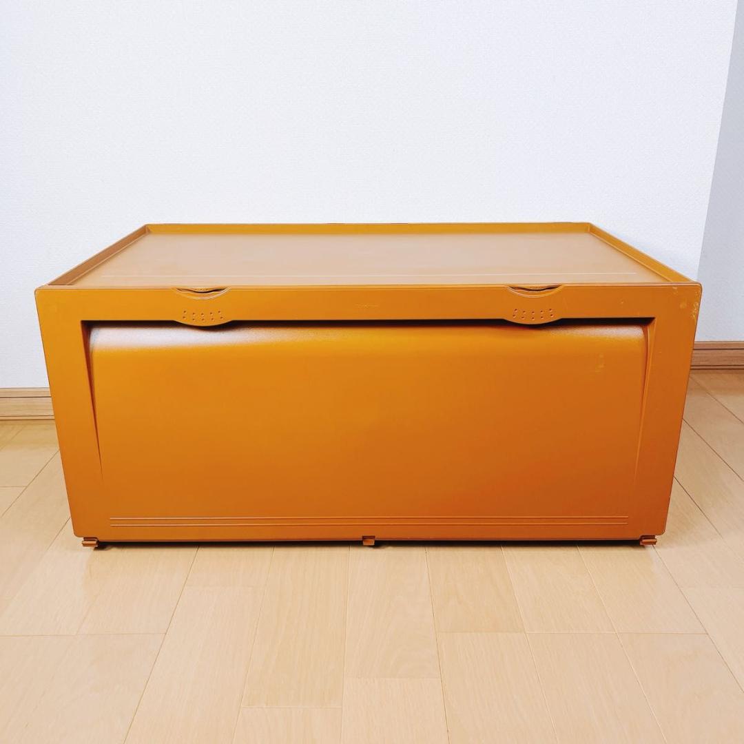 専用　タッパーウェア スーパーチェストワイド セピアカラー 引出し2段 収納 ②