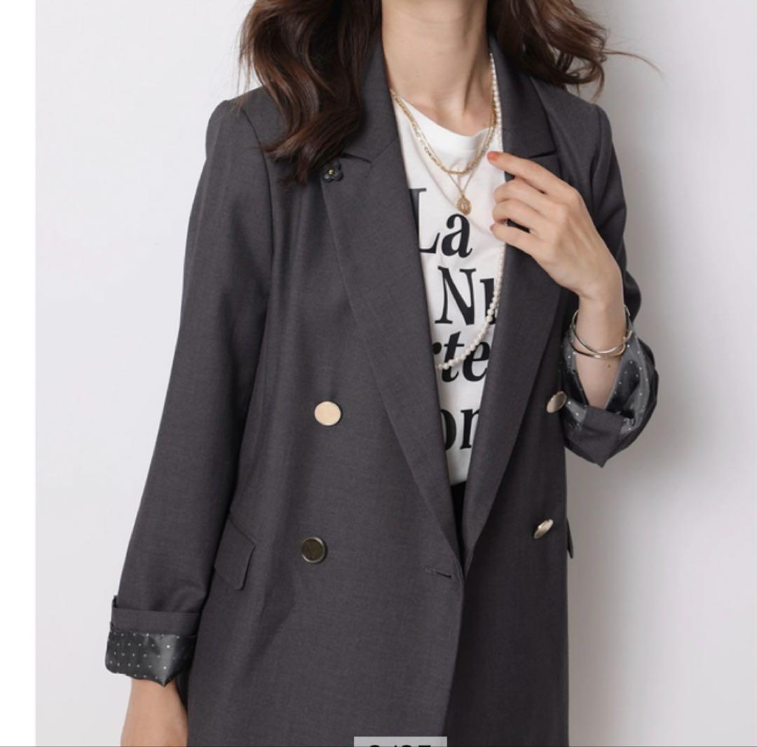 アプワイザーリッシェ　ピン付テーラードジャケット　グレー　新品タグ付き