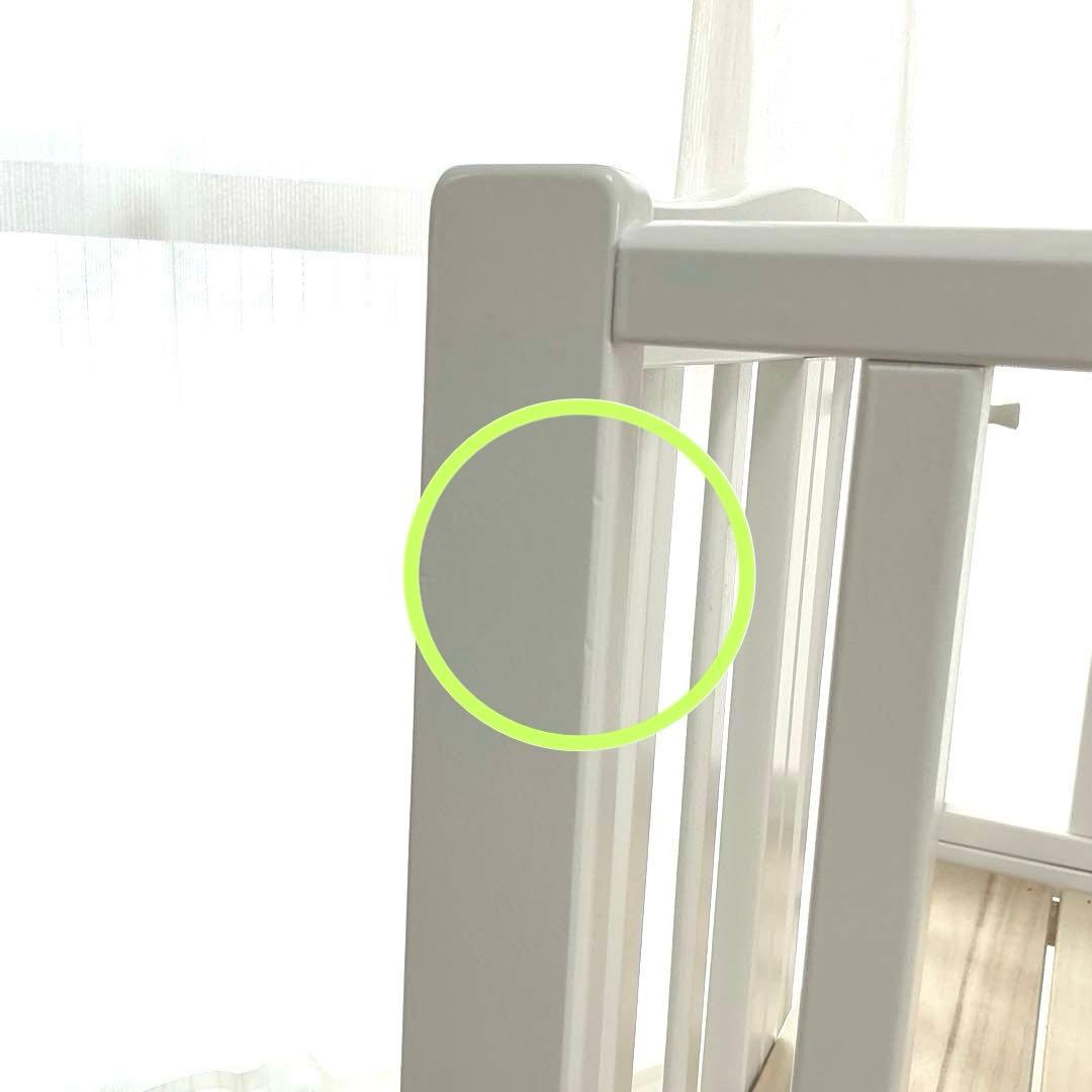 【美品】KATOJI ベビーベッド　折りたたみ　60×90 ホワイト