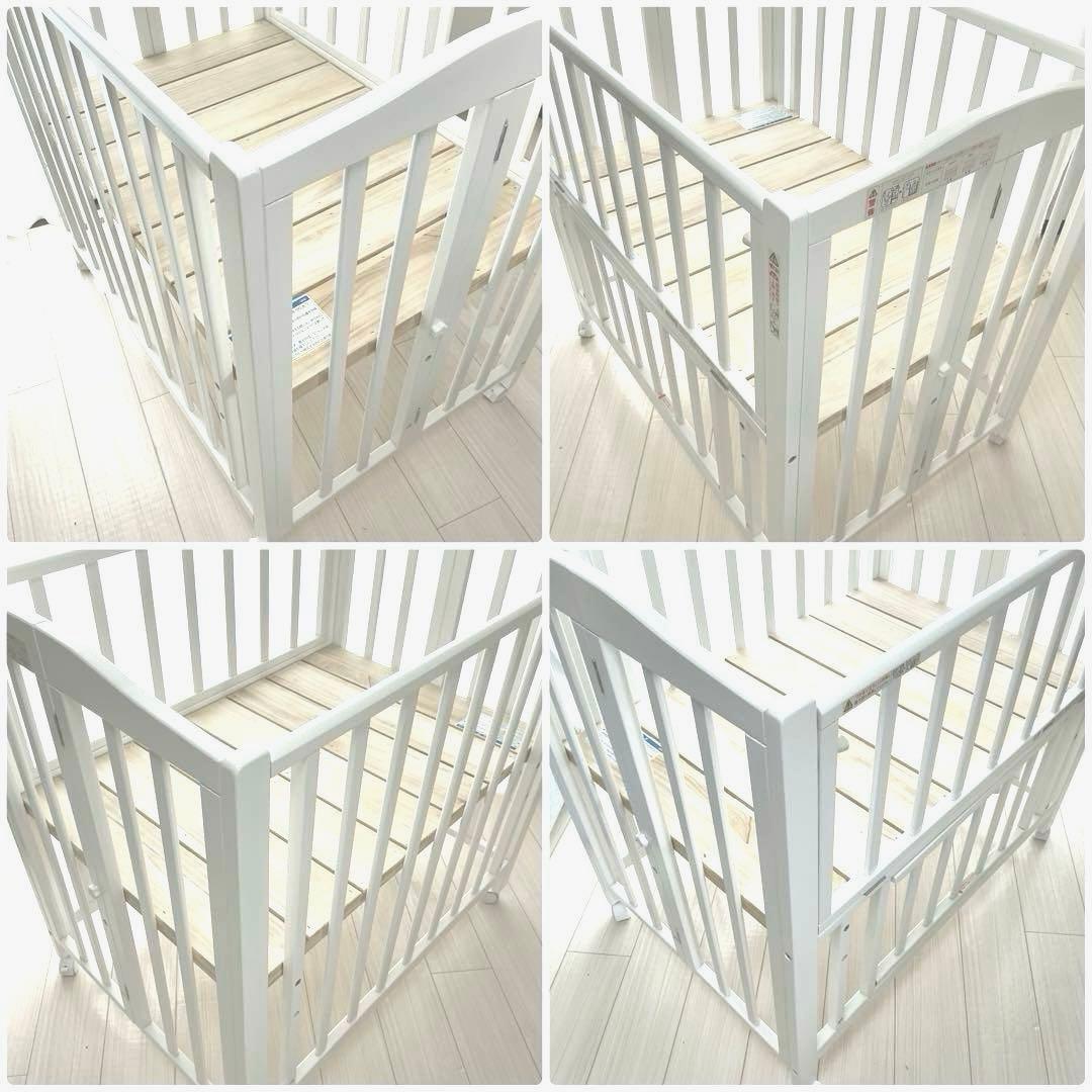 【美品】KATOJI ベビーベッド　折りたたみ　60×90 ホワイト
