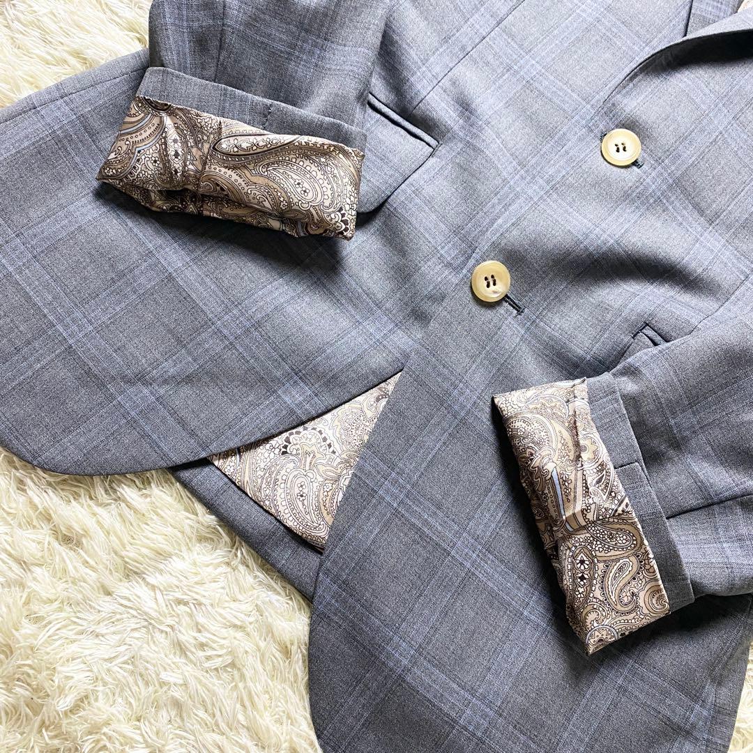 【美品】ロイスマン スリーピース セットアップ レダ ペイズリー グレー