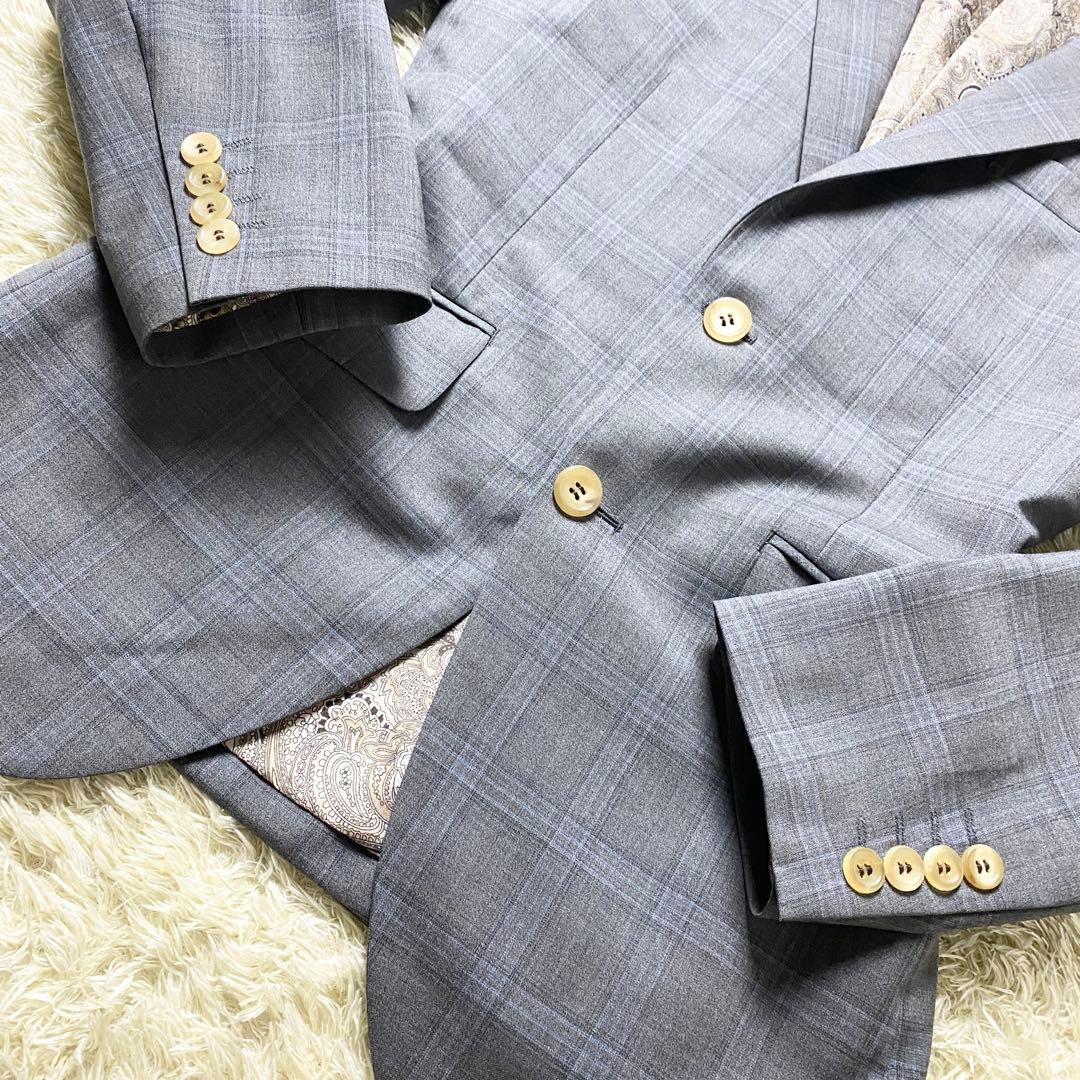 【美品】ロイスマン スリーピース セットアップ レダ ペイズリー グレー