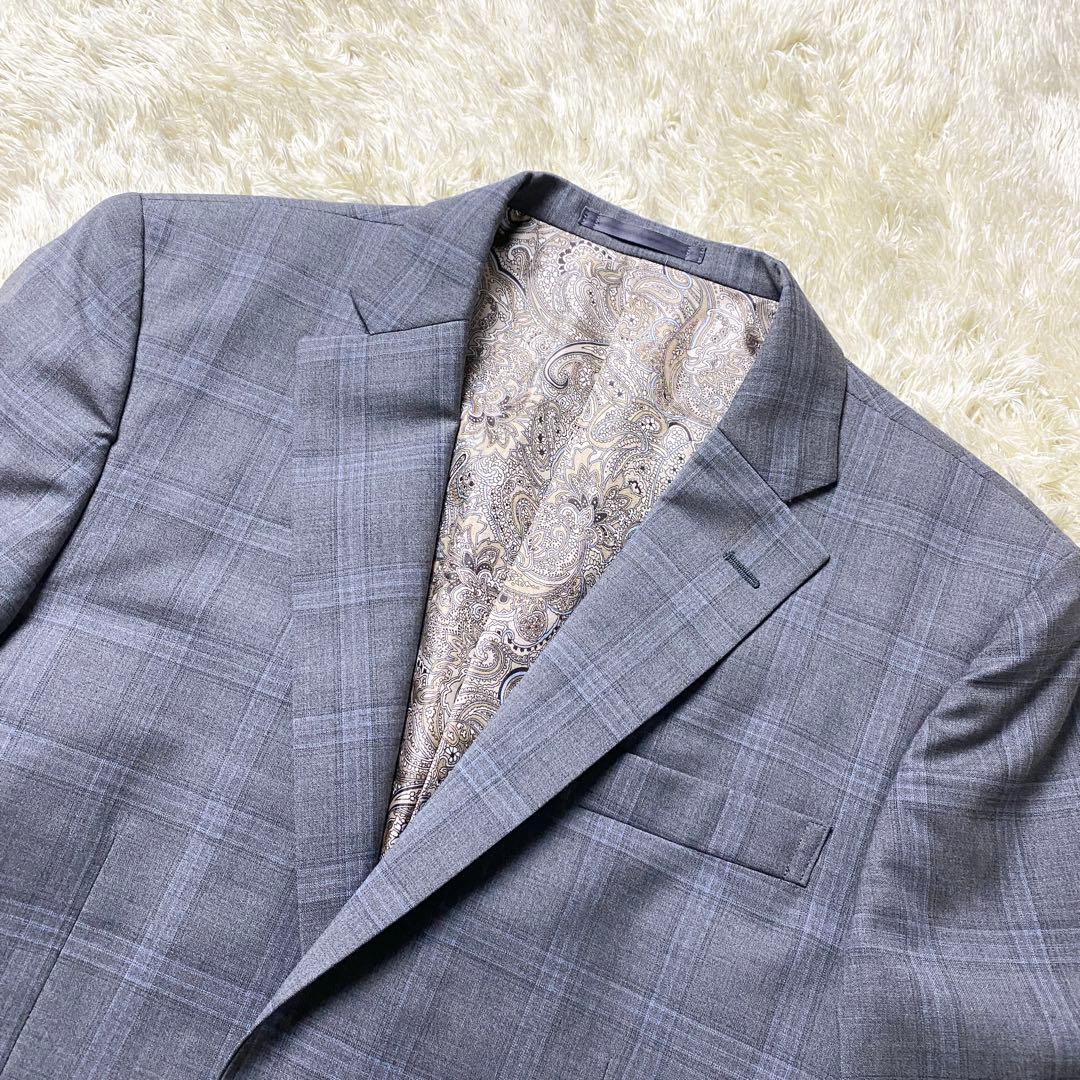 【美品】ロイスマン スリーピース セットアップ レダ ペイズリー グレー