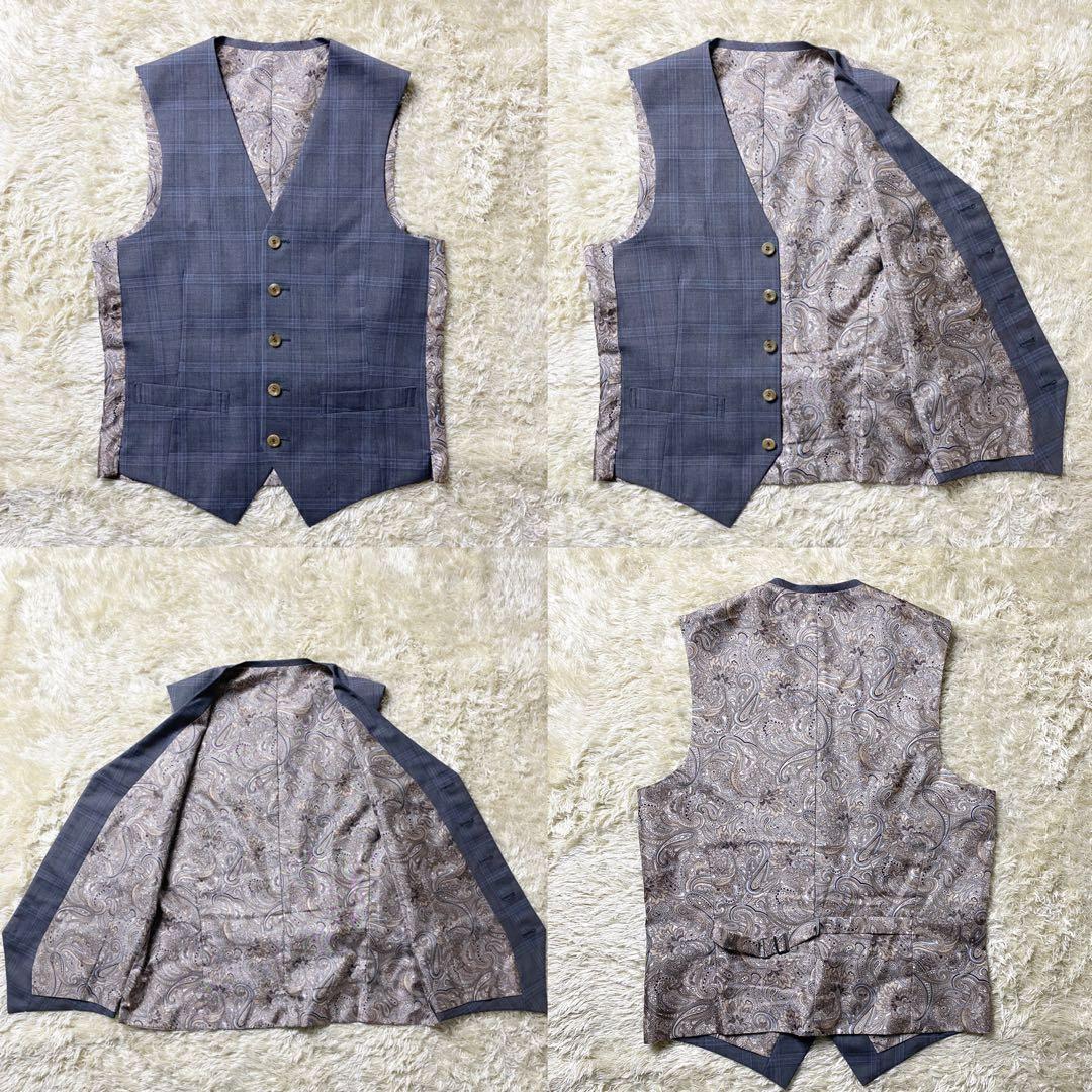 【美品】ロイスマン スリーピース セットアップ レダ ペイズリー グレー