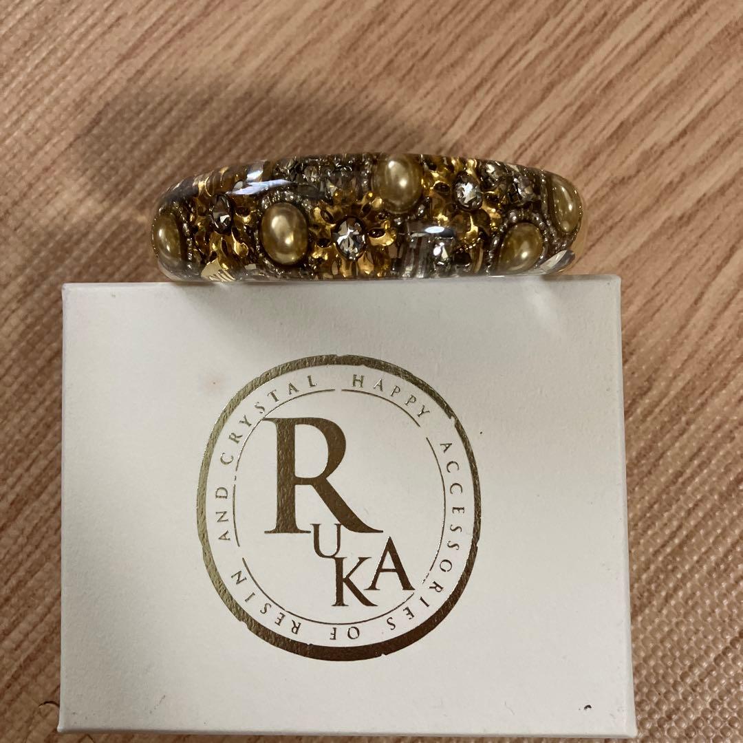RUKA ビジュー付きバングル