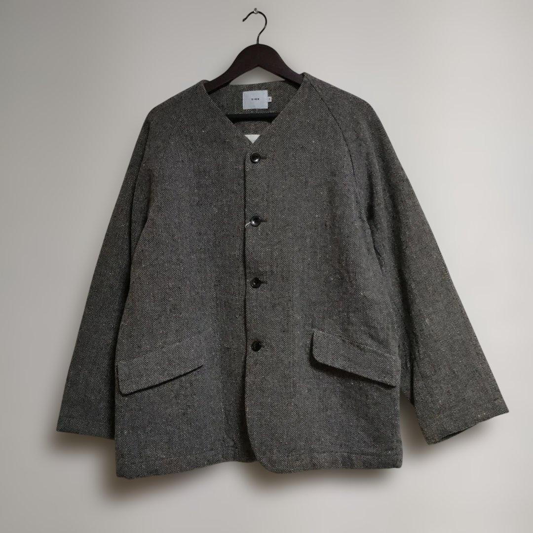 RINEN リネン 1/6ツィードヘリンボーン　ラグランノーカラージャケット 3