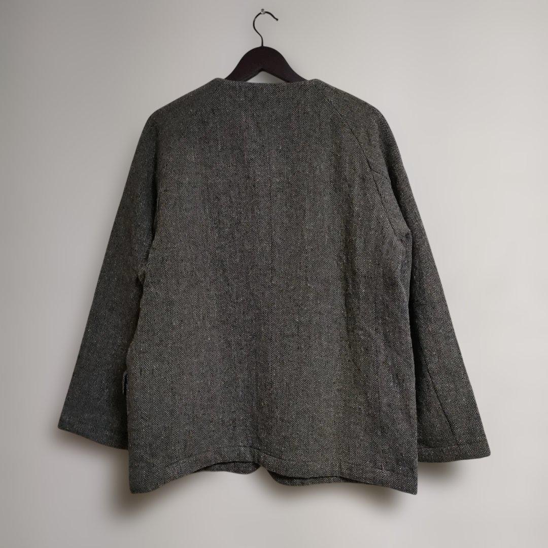 RINEN リネン 1/6ツィードヘリンボーン　ラグランノーカラージャケット 3