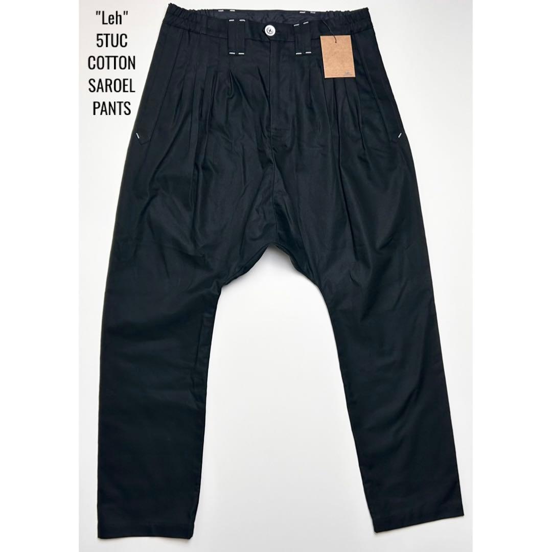 【未使用】Leh(レー)5タックコットンサルエルパンツ/ブラック/2020AW