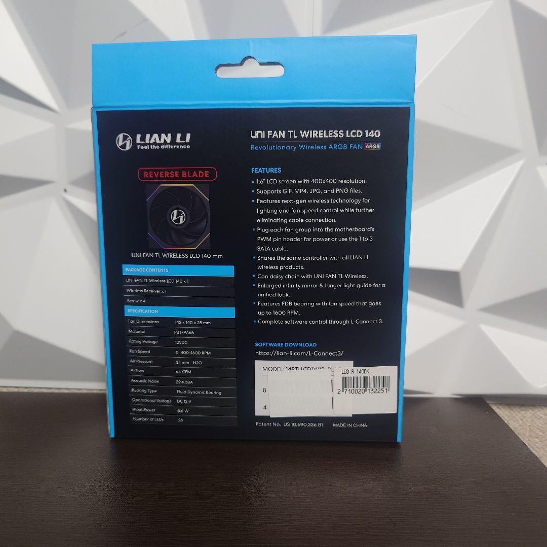 PC用ファン・クーラー Lian Li UNI FAN TL WIRELESS LCD 140