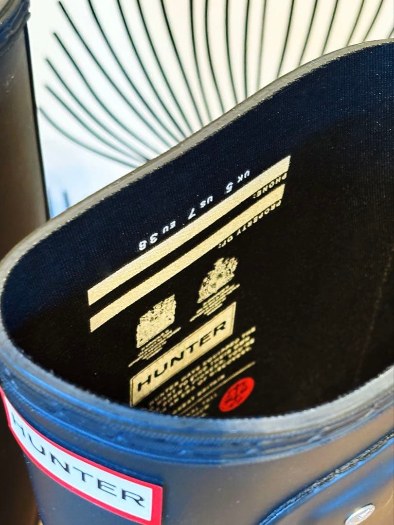 【新品未使用】 HUNTER ハンター　レインブーツ　ロングブーツ　ブラック